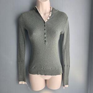 Vintage Moda International Victoria's Secret feather weight rib knit hoodie